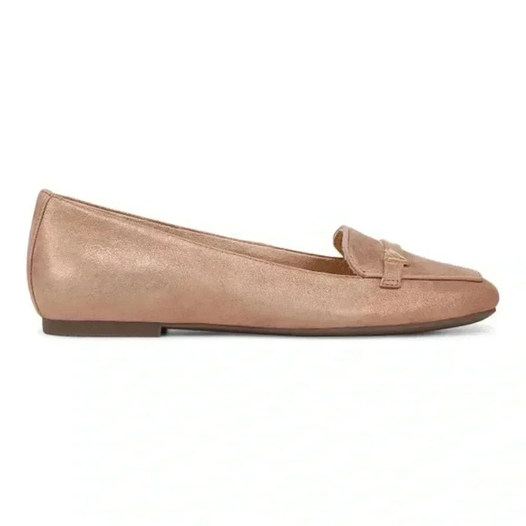 Vionic‎ Hayes in Polluted Square Toe Leather Loafer In Rose Gold Size 9.5 - Picture 5 of 9